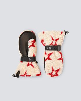 Perfect Moment - Davos Mitts - Sherpa/Red Star 童装 滑雪手套 米色/红色星星