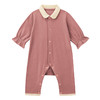 千趣会婴幼儿连身衣服撞色束口袖纯棉宝宝连体衣爬服 商品缩略图4