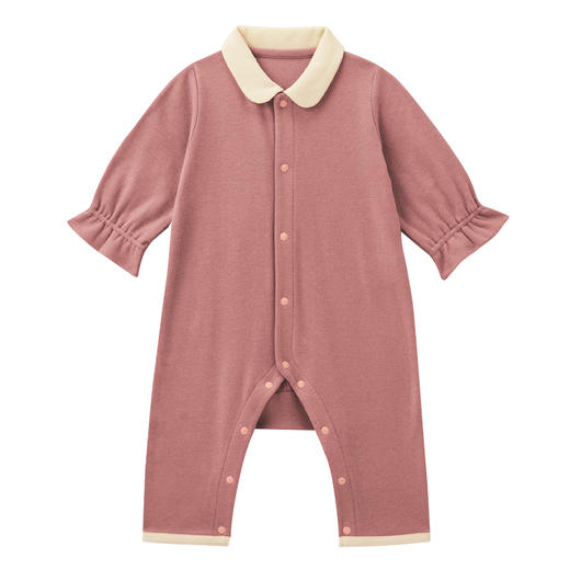 千趣会婴幼儿连身衣服撞色束口袖纯棉宝宝连体衣爬服 商品图4