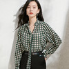 剩M 芳外拼色荷叶袖绑带领2025春季新款长袖知性女式衬衫 商品缩略图3