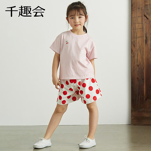 千趣会春夏季儿童装空调外出服时尚洋气阔腿女童短袖短裤套装 商品图2