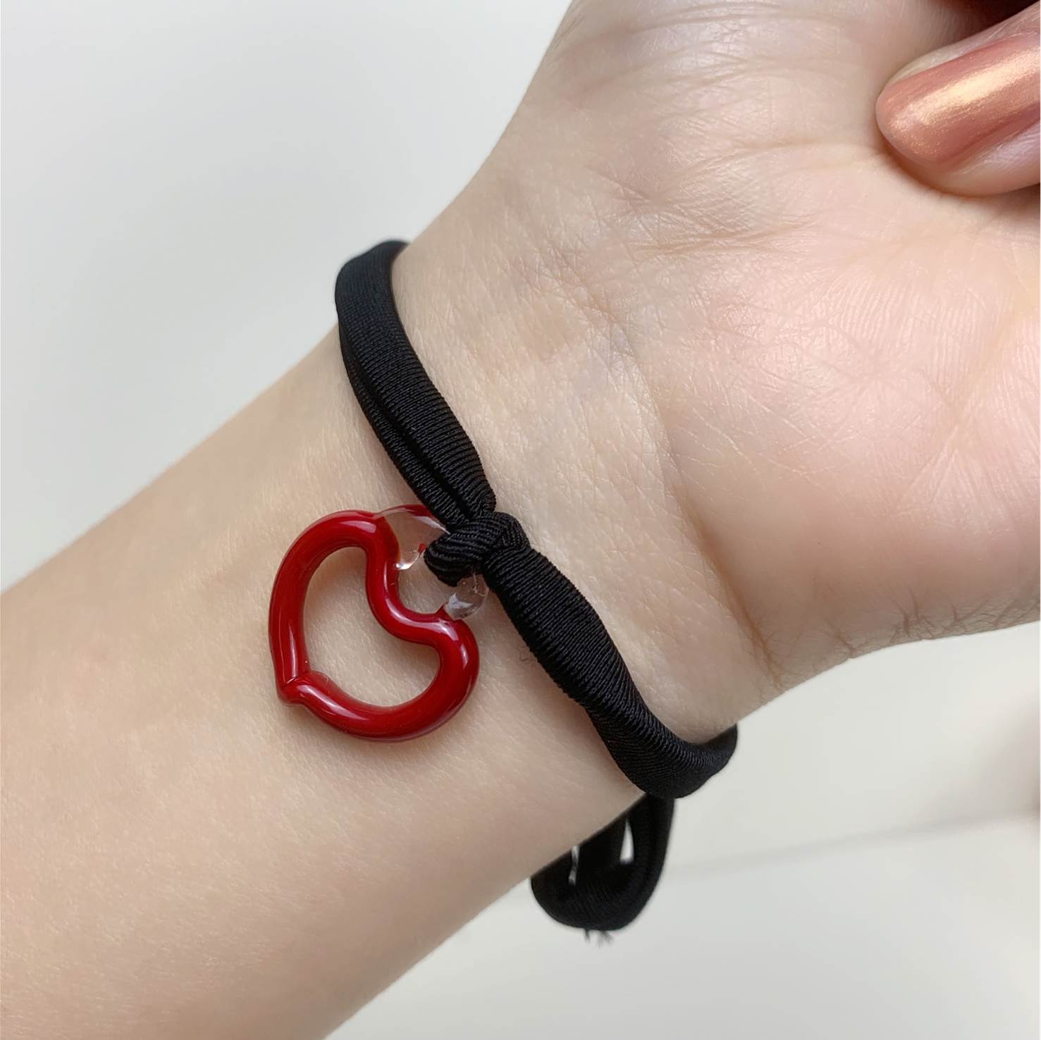 【匠心手作】vintage复古手工水晶创意爱心手链