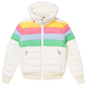 Perfect Moment - Rainbow Bomber Jacket - White 女装 滑雪夹克 白色