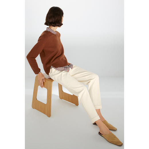 【商场同款】麦檬春秋翻边脚口锥形裤5BC350021 商品图2