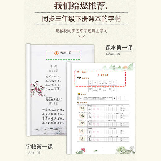同步练字帖 彩绘版 三年级下册 商品图1