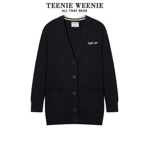 TeenieWeenie小熊V领针织衫开衫外套宽松韩版显瘦毛衣外穿女春夏TTCK221202T 商品图4