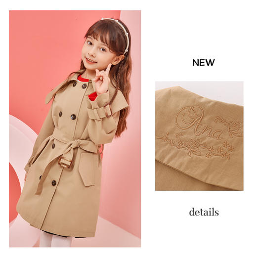 【特价清仓】龙之涵 亲子款全棉风衣 中大童上衣 婴幼儿A类标准 BC 商品图5