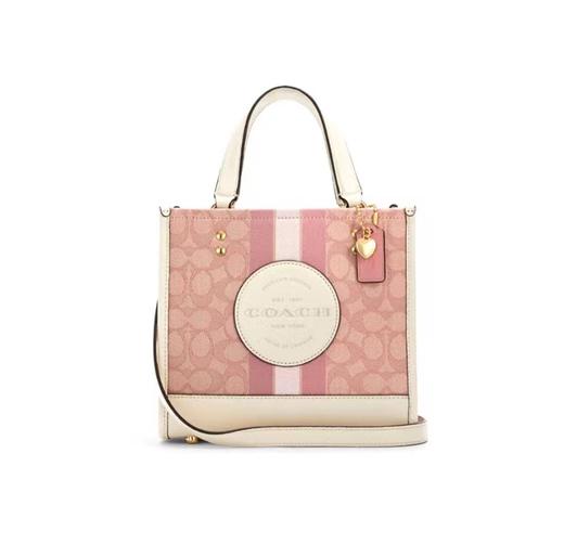 【预售】COACH 蔻驰 Dempsey 22 经典老花帆布托特包 小号 女款 商品图0