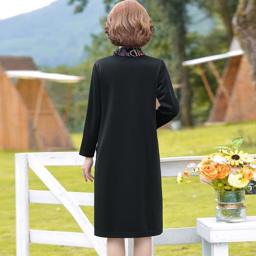 JXG-新款大码女装中年妈妈高贵优雅气质时尚减龄洋气连衣裙 商品图2