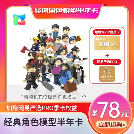 V-经典TVB角色模型(款式随机) 赠送埋堆堆VIP半年卡用于手机/Pad端 +网易严选季卡 - 埋堆堆商城