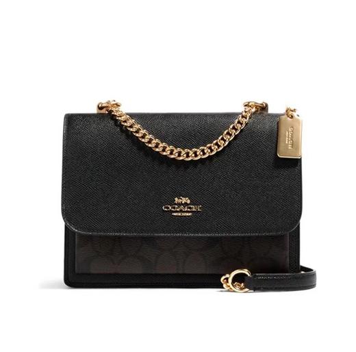 【预售】COACH 蔻驰 Klare 21 翻盖链条风琴包链条包 小号 女款 黑色 商品图0