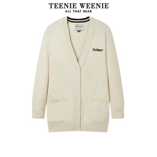 TeenieWeenie小熊V领针织衫开衫外套宽松韩版显瘦毛衣外穿女春夏TTCK221202T 商品图3