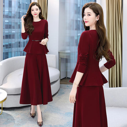 时尚气质，高阔太太阔腿裤两件套HR-GJC6221 商品图6