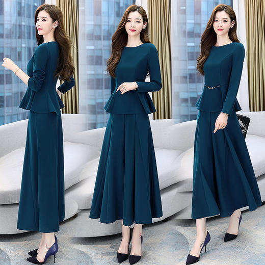 时尚气质，高阔太太阔腿裤两件套HR-GJC6221 商品图3