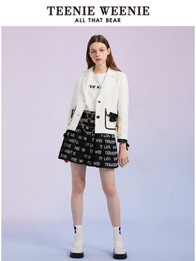 TeenieWeenie小熊西装外套气质短款上衣小个子设计女2022春夏新款TTJK221201T