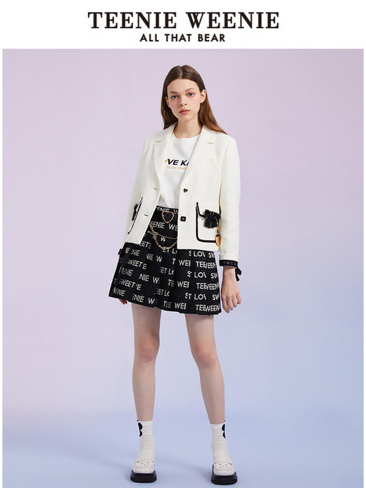 TeenieWeenie小熊西装外套气质短款上衣小个子设计女2022春夏新款TTJK221201T 商品图0