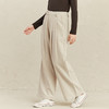 Famecoco范可儿棉麻阔腿裤女春秋款慵懒休闲裤F221GA015 商品缩略图3