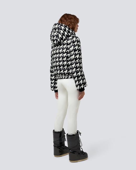 Perfect Moment - Polar Flare Jacket - Print - Houndstooth - Black/Snow White 女装 滑雪夹克 黑白色 商品图1