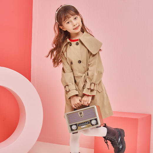 【特价清仓】龙之涵 亲子款全棉风衣 中大童上衣 婴幼儿A类标准 BC 商品图3