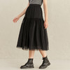 famecoco范可儿a字网纱裙少女春秋黑色半身裙F221HA005 商品缩略图1