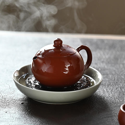 梵匠丨西施 宜兴紫砂壶 原矿朱泥大红袍 茶具套组 160ml 1壶2杯 配礼盒手提袋证书 商品图3