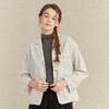 Famecoco范可儿短款宽松外套女式简约慵懒条纹春装F221AB009 商品缩略图0