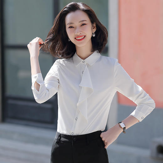 XZ-SY977职业衬衫女长袖雪纺衬衣时尚气质工作服女 商品图2
