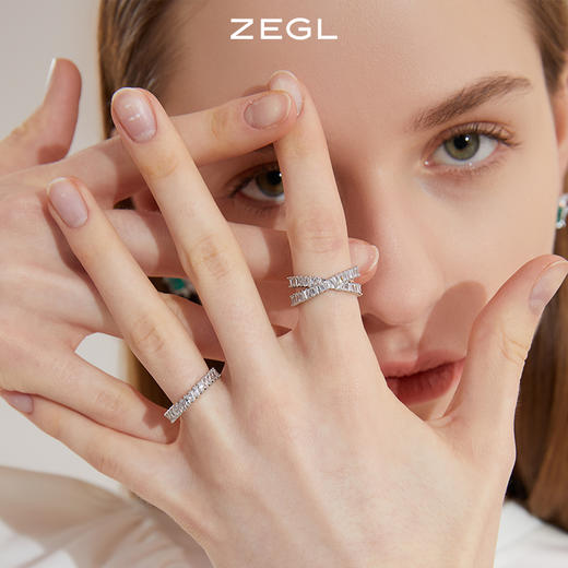 ZEGL交叉戒指小众设计时尚个性指环ins冷淡风开口可调节食指戒子 商品图6