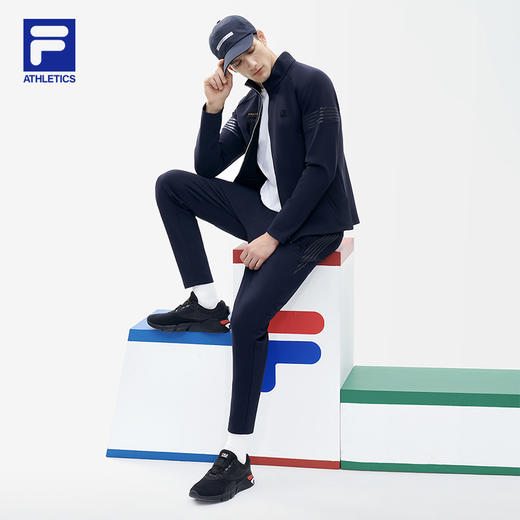 FILA男子运动外套2022年春季新款时尚针织加绒A11M211507F 商品图1