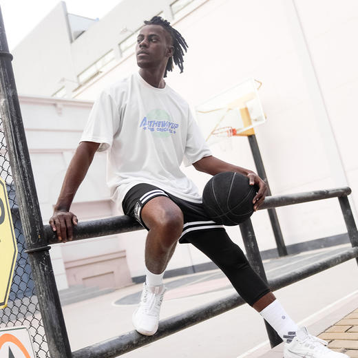 无界 UZIS短袖男宽松夏季网眼美式半袖T恤运动圆领印花上衣[无前] 商品图5