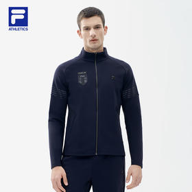 FILA男子运动外套2022年春季新款时尚针织加绒A11M211507F