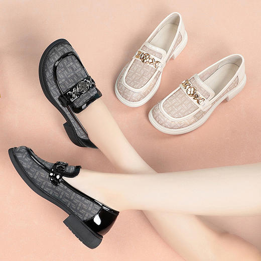 22新款女单皮鞋乐福鞋软底软面驾车郊游鞋大码打孔透气 KQ-AT9092 商品图2