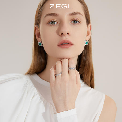 ZEGL交叉戒指小众设计时尚个性指环ins冷淡风开口可调节食指戒子 商品图5