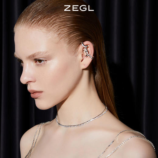 ZEGL设计师闪电耳环女ins冷淡风耳挂无耳洞简约新款潮耳饰 商品图3