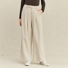 Famecoco范可儿棉麻阔腿裤女春秋款慵懒休闲裤F221GA015 商品缩略图0