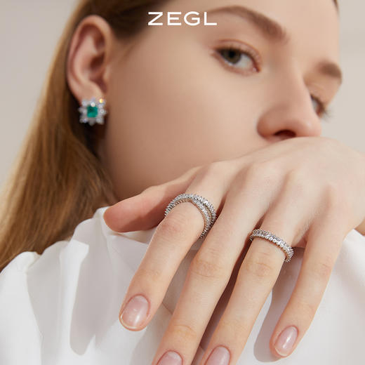 ZEGL交叉戒指小众设计时尚个性指环ins冷淡风开口可调节食指戒子 商品图4