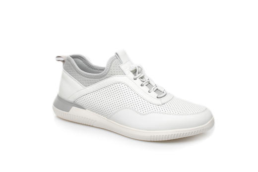 豪麟名鞋奥莱都彭男鞋牛皮革+织物休闲鞋E31111373白色  原价3660元 商品图0