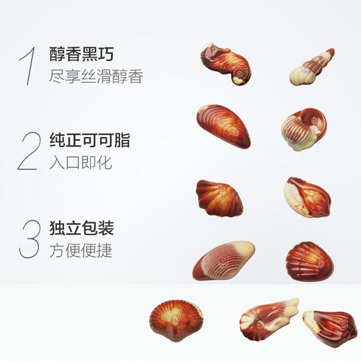 Guylian吉利莲 贝壳巧克力 白色礼盒 250g 情人节送礼物 零食 婚庆喜糖 比利时进口 贝壳巧克力 包邮 商品图1