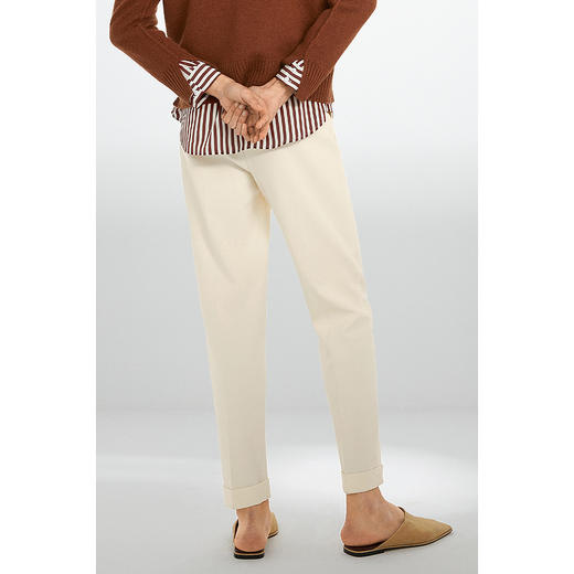 【商场同款】麦檬春秋翻边脚口锥形裤5BC350021 商品图3