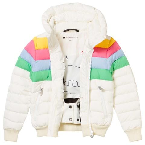 Perfect Moment - Rainbow Bomber Jacket - White 女装 滑雪夹克 白色 商品图1