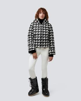 Perfect Moment - Polar Flare Jacket - Print - Houndstooth - Black/Snow White 女装 滑雪夹克 黑白色