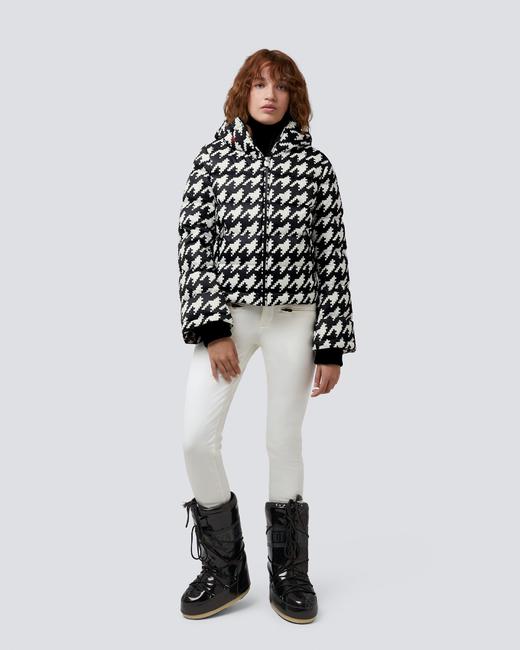 Perfect Moment - Polar Flare Jacket - Print - Houndstooth - Black/Snow White 女装 滑雪夹克 黑白色 商品图0