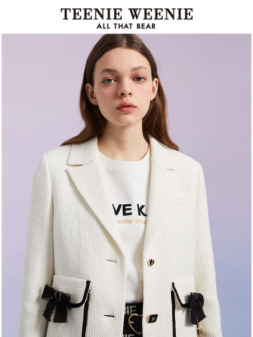 TeenieWeenie小熊西装外套气质短款上衣小个子设计女2022春夏新款TTJK221201T 商品图1
