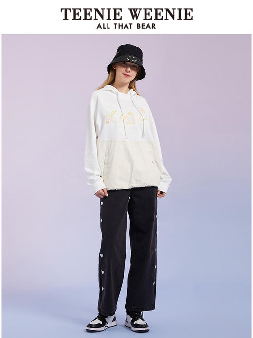 TeenieWeenie小熊连帽套头卫衣宽松韩版显瘦潮女装2022年春夏新款TTMW221203T 商品图3