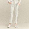 Famecoco范可儿白色直筒裤女士春秋时尚牛仔裤F221GA013 商品缩略图0