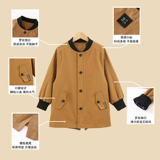 【特价清仓】龙之涵 亲子款全棉风衣 中大童上衣 婴幼儿A类标准 BC 商品图9