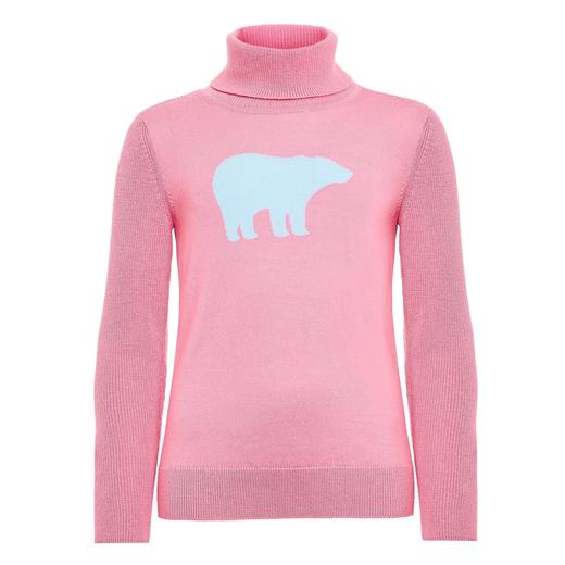 Perfect Moment - Bear Turtleneck Sweater Kids - Peach Pink 童装 针织衫 粉色 商品图0