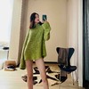 4686 100%羊绒 云端触感裸穿体感一级棒春意盎然清新绿颈袖添香 商品缩略图4