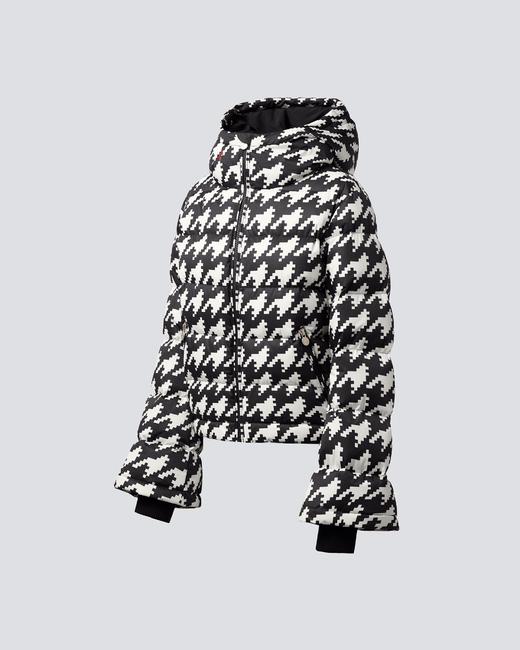Perfect Moment - Polar Flare Jacket - Print - Houndstooth - Black/Snow White 女装 滑雪夹克 黑白色 商品图3