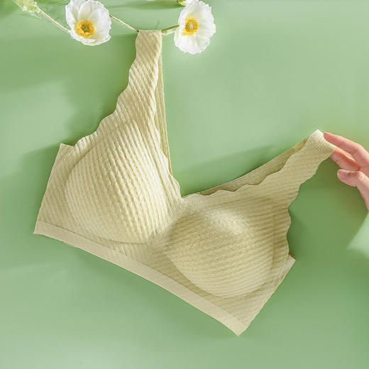 麦穗蕾丝乳胶抑菌无痕无钢圈内衣女背心式文胸美背聚拢上托收副乳H221272458【现货库存 售完即止】贴身衣物不退换 商品图4
